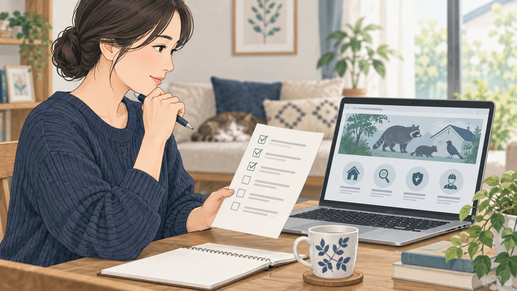 相談前にサービスの確認事項を読み比べる人