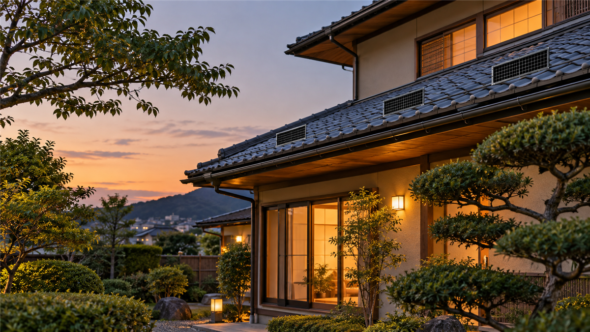 侵入防止対策を施した住宅の外観