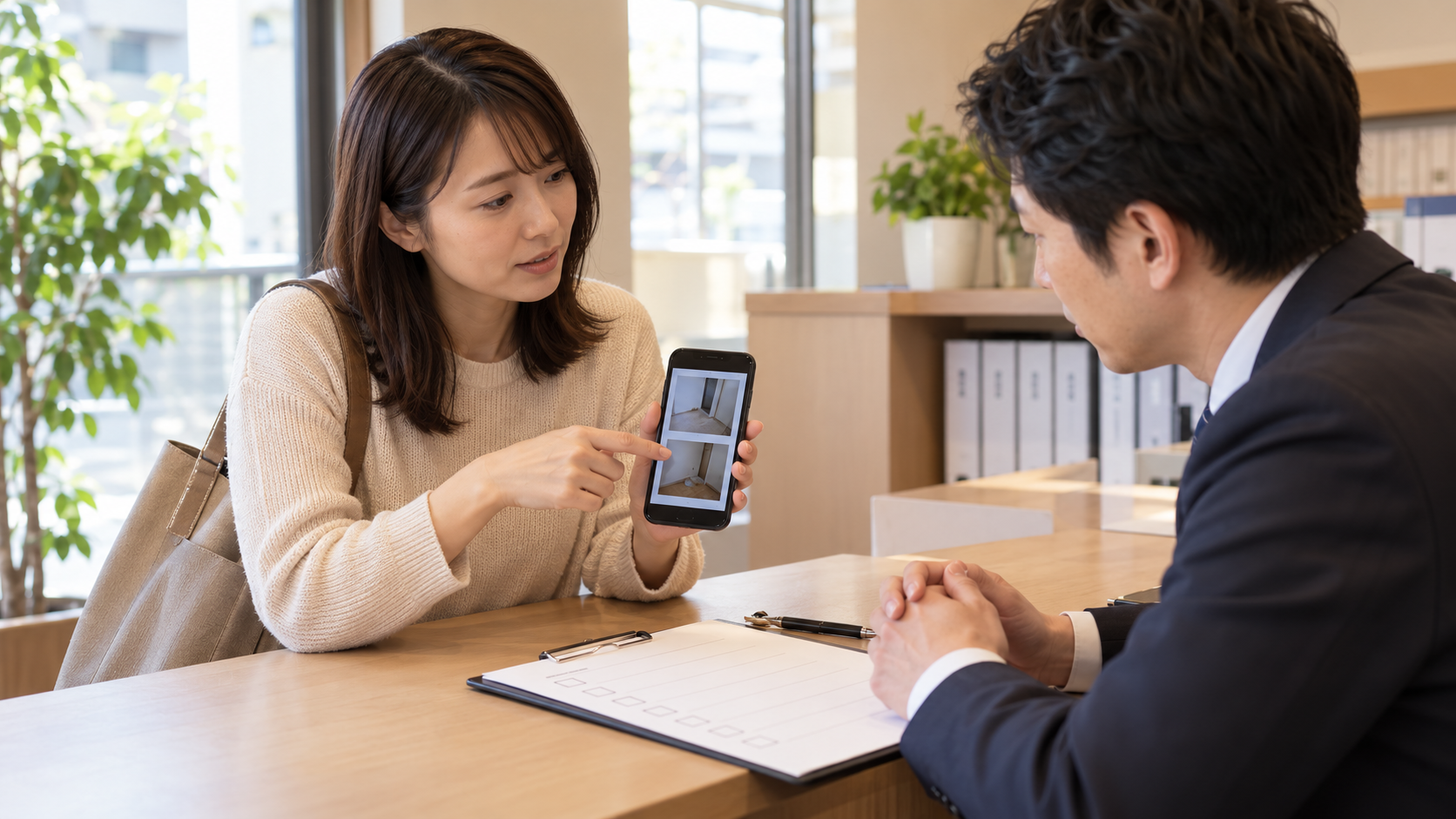 被害状況を管理会社へ具体的に報告する入居者